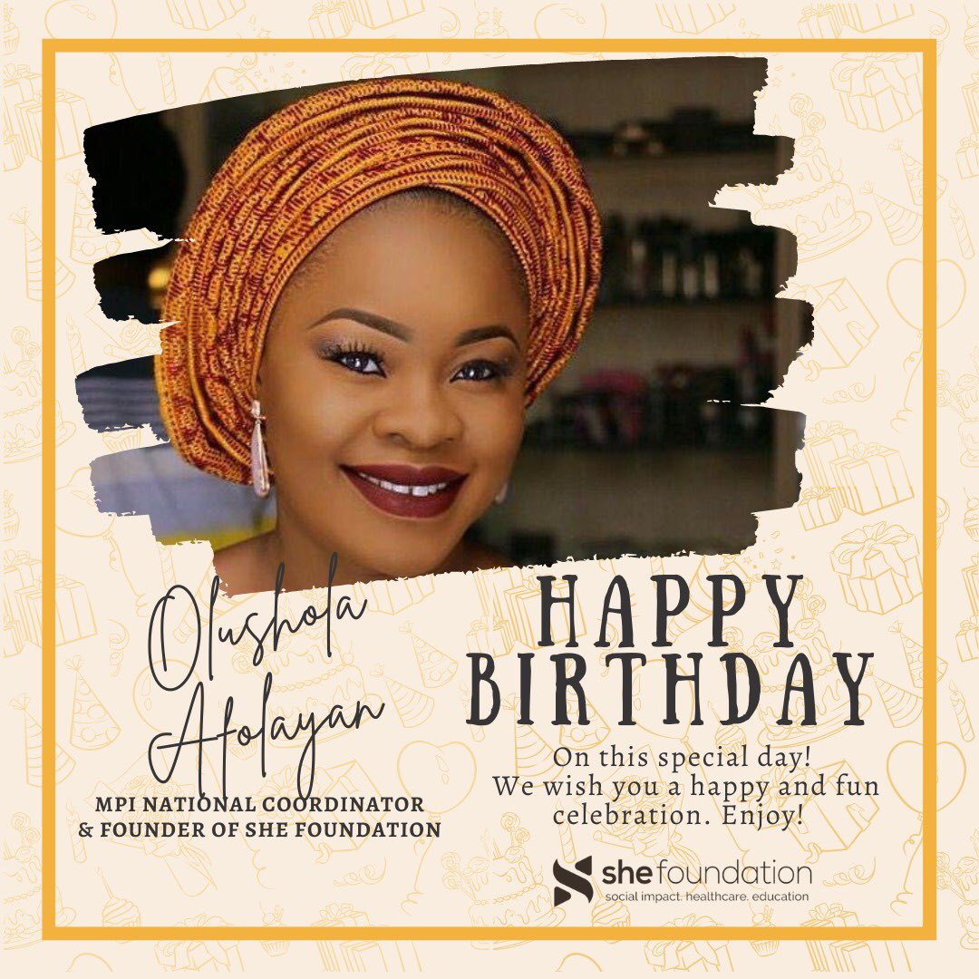 SHEFoundationNG's tweet photo. A phenomenal leader, Social Justice advocate, one who is committed to closing poverty gaps and sexual and gender-based violence.

Wishing you a happy and fun celebration, from all of us at the Foundation.

#HappyBirthdaySola https://t.co/cr04tQxZNr