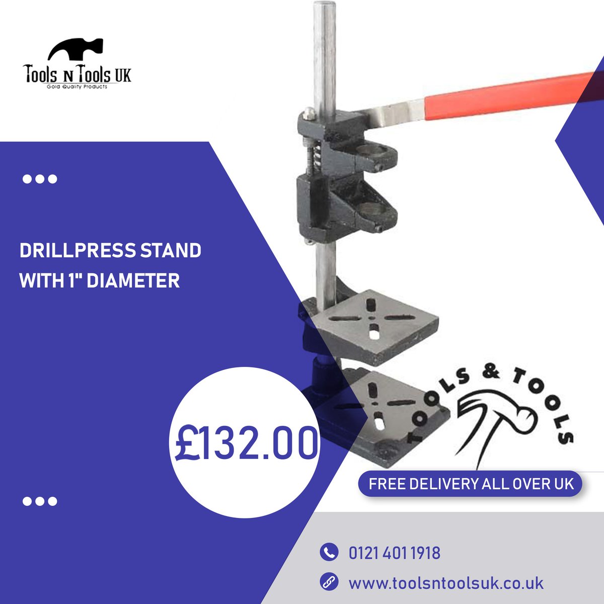 ToolsnToolsUK1's tweet image. Drill press stand with 1&quot; diameter.
Free delivery all over UK
#toolsuk #toolsntoolsuk #cassetterack #medicaltools #sterilizationtray #bestquality #bestqualityproducts #bestprices #bestintown #surgeryequipment #buynow #moneybackguarantee #freedelivery