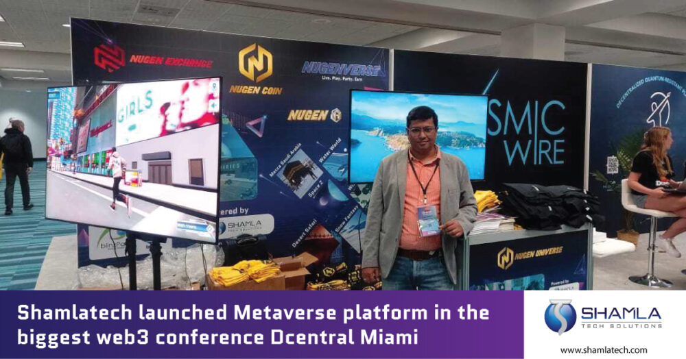 KingNewswire's tweet image. Shamla Tech Rolled Out Metaverse Platform for NUGEN at DCentral Miami 2022. 

#Createownmetaverse #MetaverseappDevelopment #Metaversedevelopmentcompany #ShamlaTech #TopMetaverseDevelopmentcompany 
👇
kingnewswire.com/shamla-tech-ro…