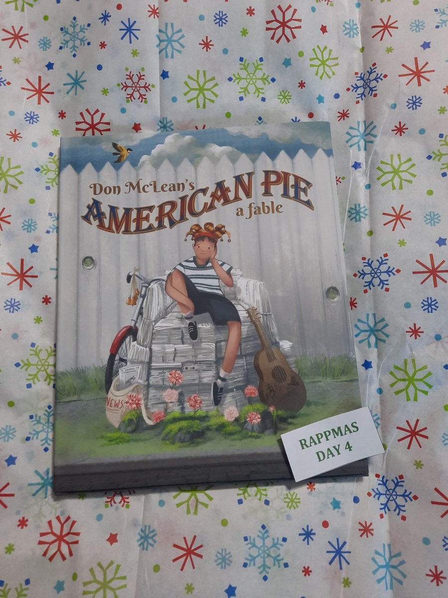 VinceFlynnFans's tweet photo. Rappmas Day 4
Today's giveaway is a Signed copy of @donmclean's #AmericanPie #AFable!!
This is a children's book, but I absolutely love it. I'm a huge Buddy Holly fan and a huge fan of Don's song #AmericanPie!
To enter: reply with your favorite Christmas song https://t.co/BPUSBTzrAZ