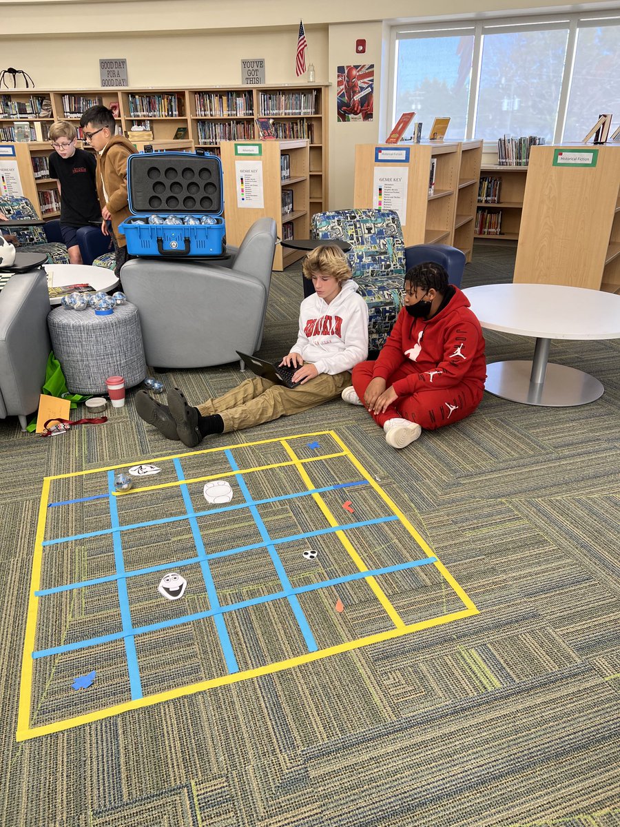 patrice4books's tweet photo. It’s Hour of Code week in Spider Library! @an_hurst and I got the party started a little early with coding activities on Friday. Lots more coming this week @JBMS_WJCC @codeorg @hourofcode #powerintheweb #wearewjcc https://t.co/Lvsc9PJprD