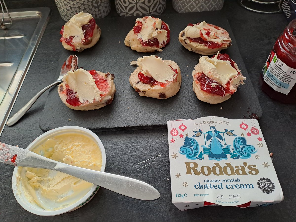 Jam first: <a href="/BakeryPortreath/">Portreath Bakery - Home of MMGF</a> scones, <a href="/Roddas_Cream/">Rodda's Cream</a> and jam to savour while the Christmas tree goes up and we await England v Senegal in the <a href="/WorldCupEN/">World Cup 2026</a> PROPER JOB!