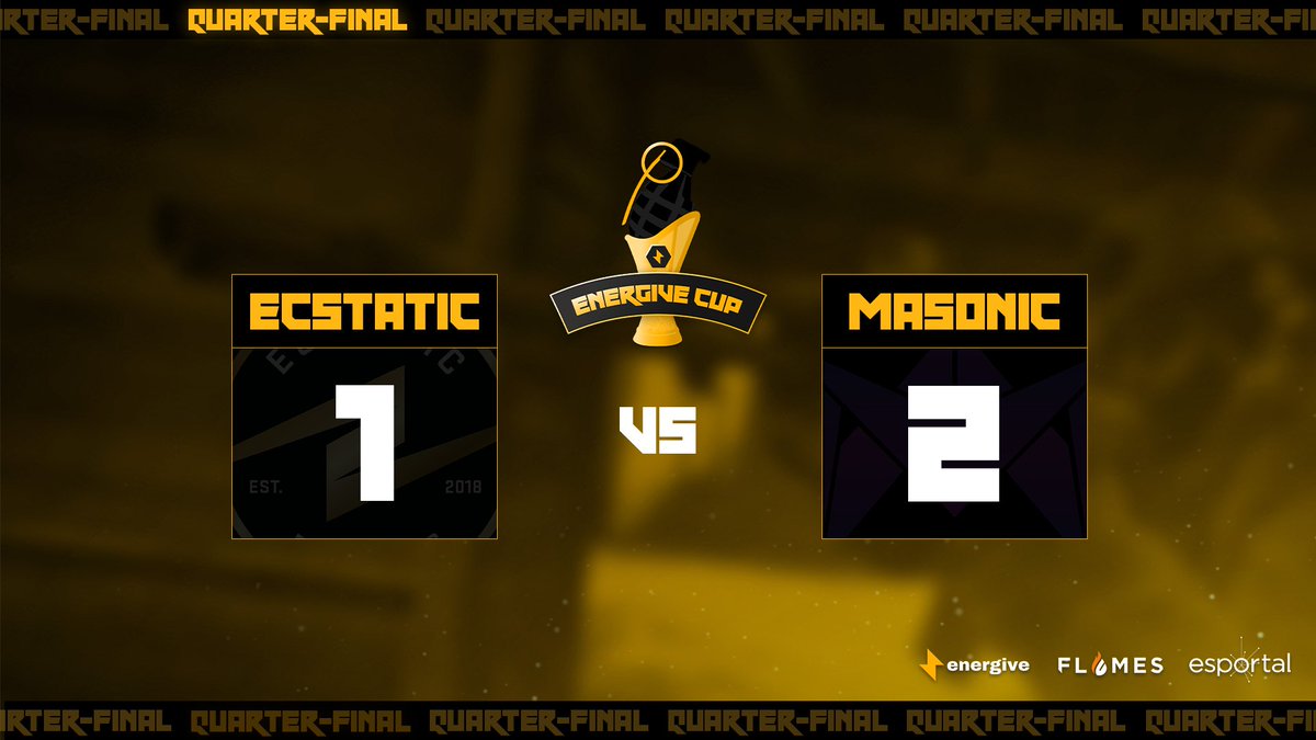 .<a href="/MasonicGG/">MASONIC</a> is moving on to the #EnergiveCup Grand Final! ⚡️

They reverse sweep @EcstaticCS in the semi - ggs all. 

Overpass 16-8  |  Vertigo 8-16  |  Ancient 16-12