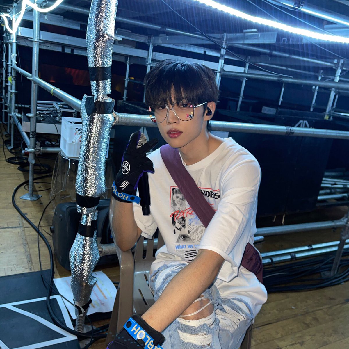 sunwookimu's tweet photo. My view of Deobi through the stage curtain during our performance eclipsed the universe of stars above. I'm so happy to meet you, see you again and I love you! https://t.co/xbqUS7Qlu8