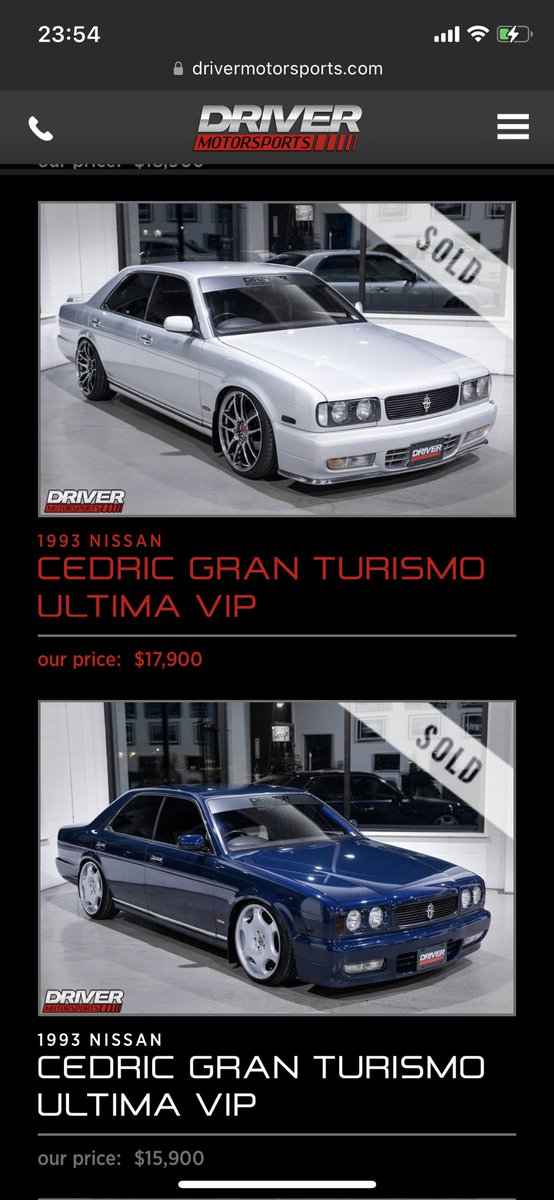 oshousandes's tweet photo. 色んな海外の中古車サイト見ても、全て完全完売。　
これ、冗談抜きで海外で凄まじい勢いでy32の人気出てませんか？、、、、、
ここまで来ると怖くなってきました。 https://t.co/rJt4O9wpDz