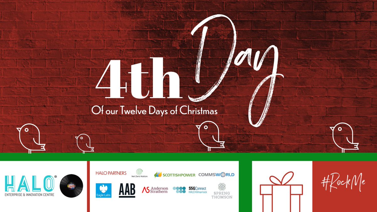 It’s the 1st Sunday in December and day four of our 1️⃣2️⃣ Days of Christmas. The four calling birds are ‘tweeting’ that you should apply for the chance to win one of our @HALORockMe 12 Hybrid Desk Packages Go on, make it happen. Find out more now ➡️ halokilmarnock.com/12-days-of-chr… 🎁