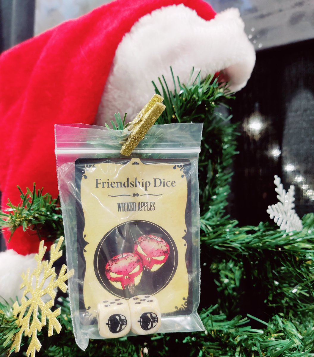 almostagame's tweet image. Last day of PAX Unplugged 2022! We've got limited stock on Wicked Apples, Space Chase, and our last 2 sets of Friendship dice.