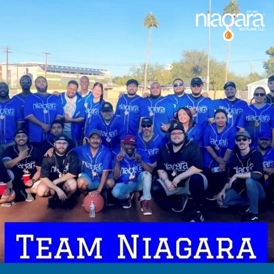 NiagaraCareers's tweet photo. Our Phoenix and Mesa plants held their first annual Kickball Tournament. Team Mesa came out on top, but Team Phoenix insists that they will be practicing for the Spring rematch! 🏀 

#Niagara #NiagaraWater #Jobs #Hiring #Water https://t.co/JlfBanTP5y
