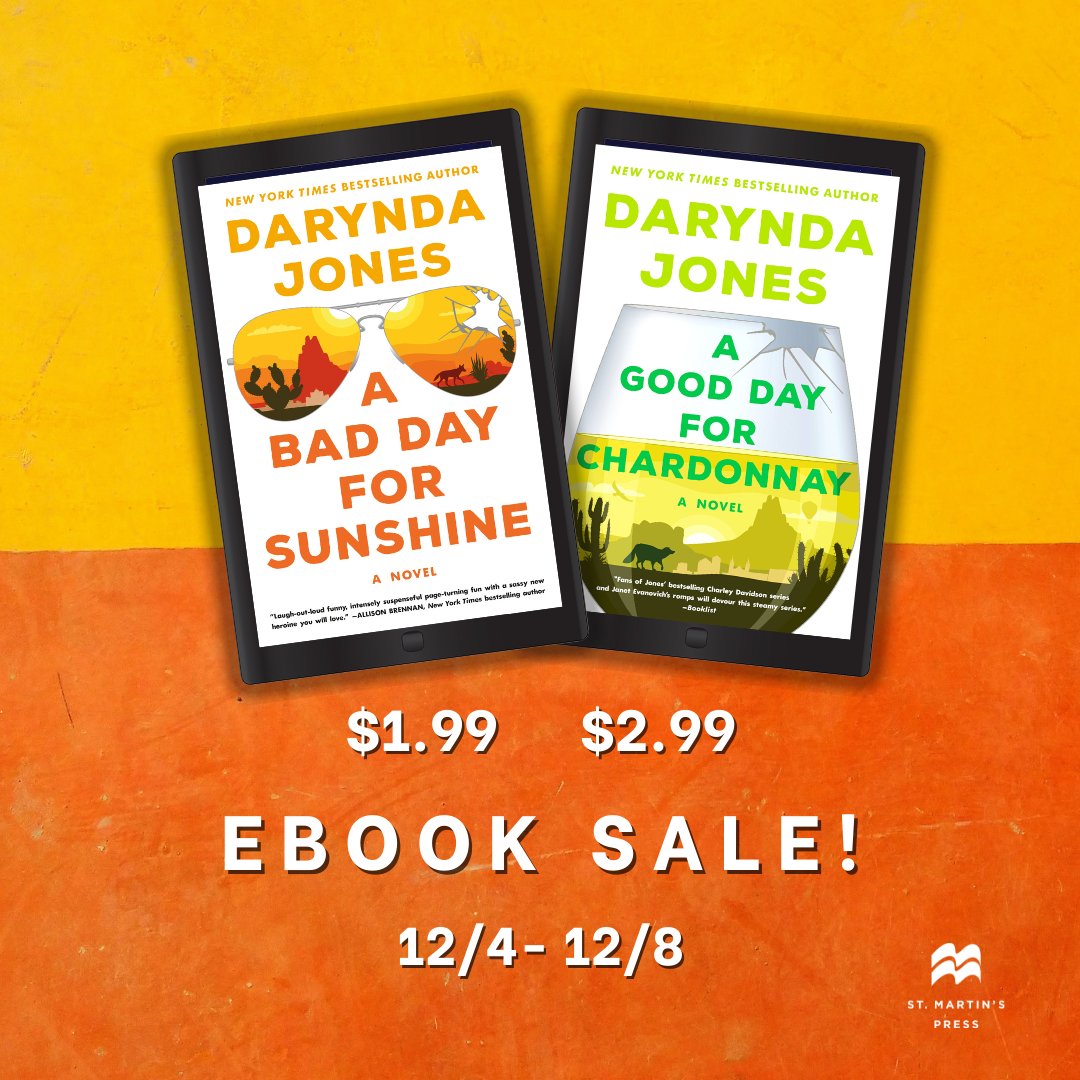 Sale!!! A Bad Day for Sunshine and A Good Day for Chardonnay next week, from 12/4 - 12/8 at all US/Can retailers.
 bit.ly/BadDayEBook