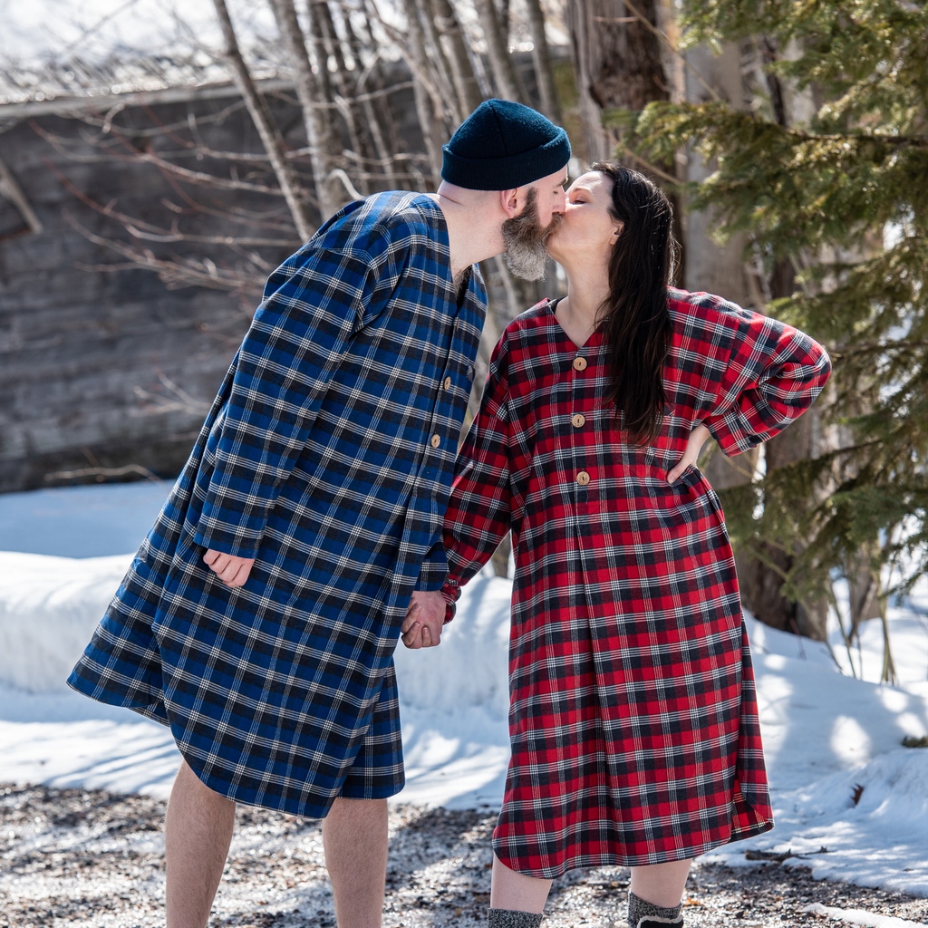 49thApparel's tweet photo. SO CUTE!!!!

Annie and Brandon are both wearing the Classic Nightshirt in size Medium. 

This unisex flannel nightshirt was a made Pancake Bay Plaid Lake and Red and Tan for 2022

#getcozy #classicnightshirt #pancakebayplaid #whoworeitbetter #madeincanada #shopsmall #shoplocal https://t.co/miTpsyNGuu