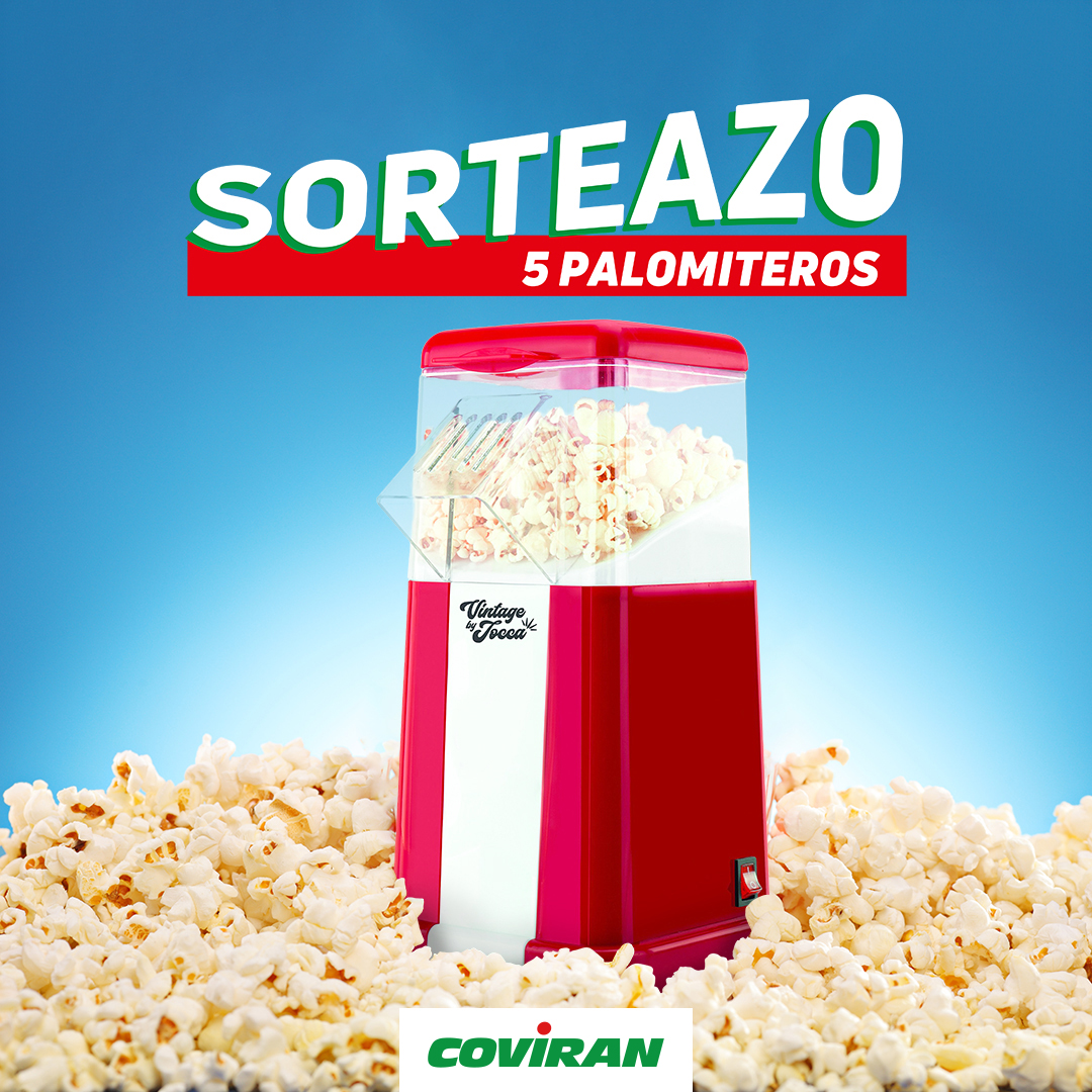 Coviran's tweet photo. 🍿SORTEAZO 5 PALOMITEROS JOCCA🍿
Con el mundial de por medio y los planes de peli y manta acechando los findes es imposible no caer en el pique de unas ricas palomitas.

Sigue los pasos y hazte con uno de los 5 palomiteros JOCCA que sorteamos. 👇
... (cont) https://t.co/ld6bbseGyV