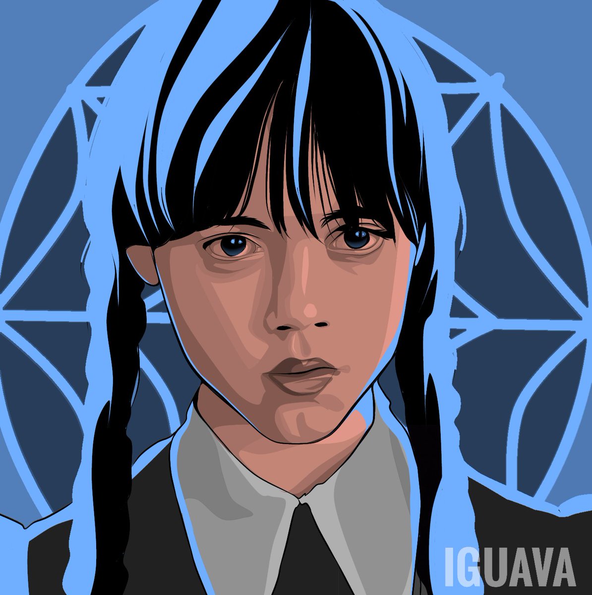 igua_va's tweet photo. @jennaortega as Wednesday Adams FanArt
we need season 2 rn 🥺 
#adamsfamily #digitalart #jennaortega #wednesdaynetflix #artistsontwitter #artwork #art #twitterart https://t.co/chsJ6lFXPM
