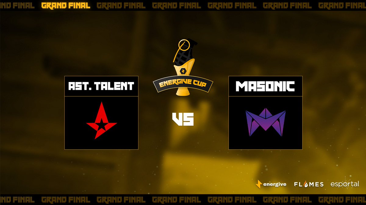 GRAND FINALS TIME 🏆
It's time to find out who will take it all the way in #EnergiveCup 2022. 

<a href="/AstralisCS/">Astralis Counter-Strike</a> Talent 🆚 <a href="/MasonicGG/">MASONIC</a> 

🔴 twitch.tv/flamestv
