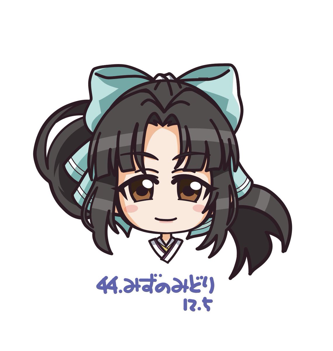 1girl solo black hair brown eyes bow hair bow smile  illustration images