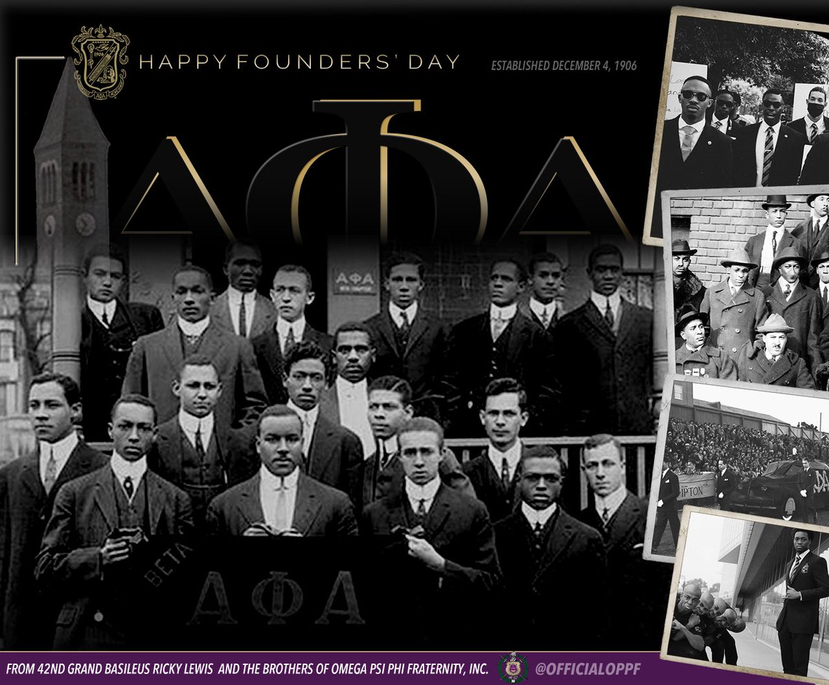 OfficialOPPF's tweet photo. Happy 116th Founders' Day to the Men of Alpha Phi Alpha Fraternity, Inc. 

@apa1906NETwork https://t.co/CWv6BCjA8L