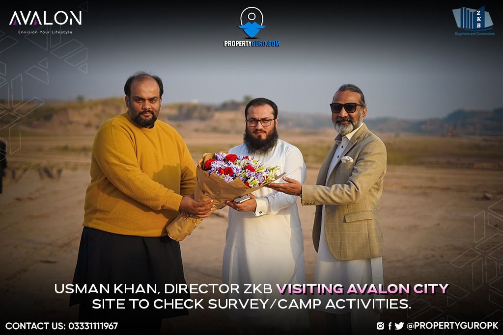 PropertyGuroPk's tweet photo. Director ZKB Usman Khan visiting Avalon City site to check survey/camp activities.
#avaloncity #zkb #propertyguro https://t.co/a3JVbbGKwH