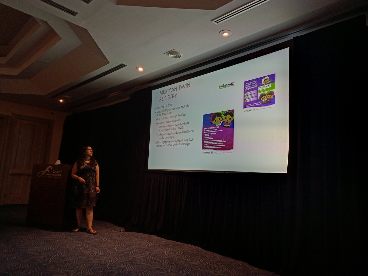 sur_hp's tweet photo. Next @AleMedinaRivera speaks abouts the challenges and opportunities of creating patient registries for Mexicans, focusing on her current efforts on twins (#twinsmx), parkinson (#MexPd) and lupus (#LupusRGMX) #HorizonsInGenomics2022 https://t.co/Aofpjkk3vq