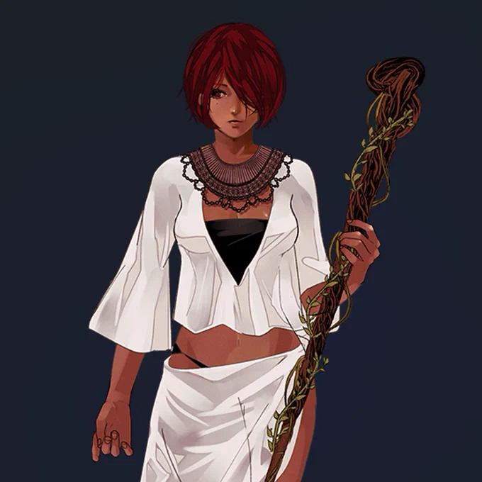 ㊹D&amp;DのPC名前:カーラ・ダンドラゴン年齢:25歳性別:女性種族:ヒューマン属性:真なる中立クラス:ドルイド(月の円環)ダンジョン攻略中はほとんど熊の姿。ローグ不在のため、まさかの鍵開け(破壊)要員にして、前衛。回復呪文を持ってたり、わりと色々できる熊。 