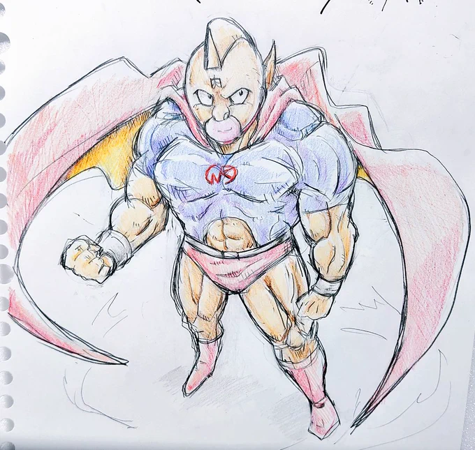 せっかくなので前日に描いたもう一枚と過去絵も載せてお祝い!!#祝キン肉マン400回 