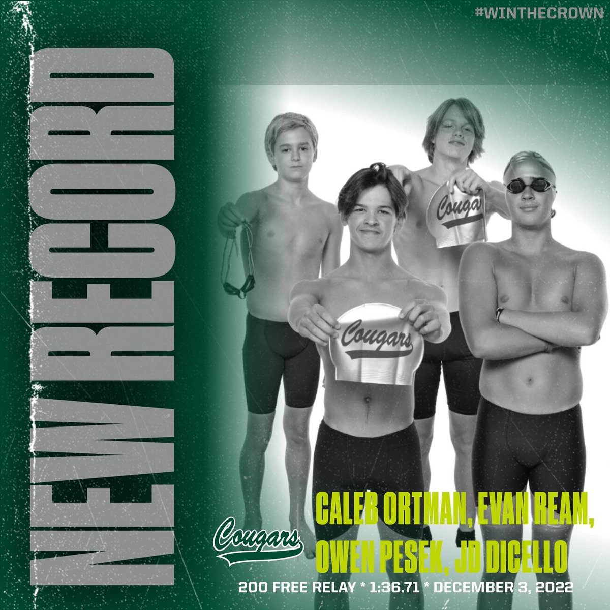 lccougarsswim's tweet photo. It’s a long season, but the start has been promising. The boys team, not only won the Hilltopper Invitational, but set three school records in the process. That’s four records in two meets. Congratulations boys!
#wontheaxe #winthecrown #seeyoufriday https://t.co/u3eDY0h5xW