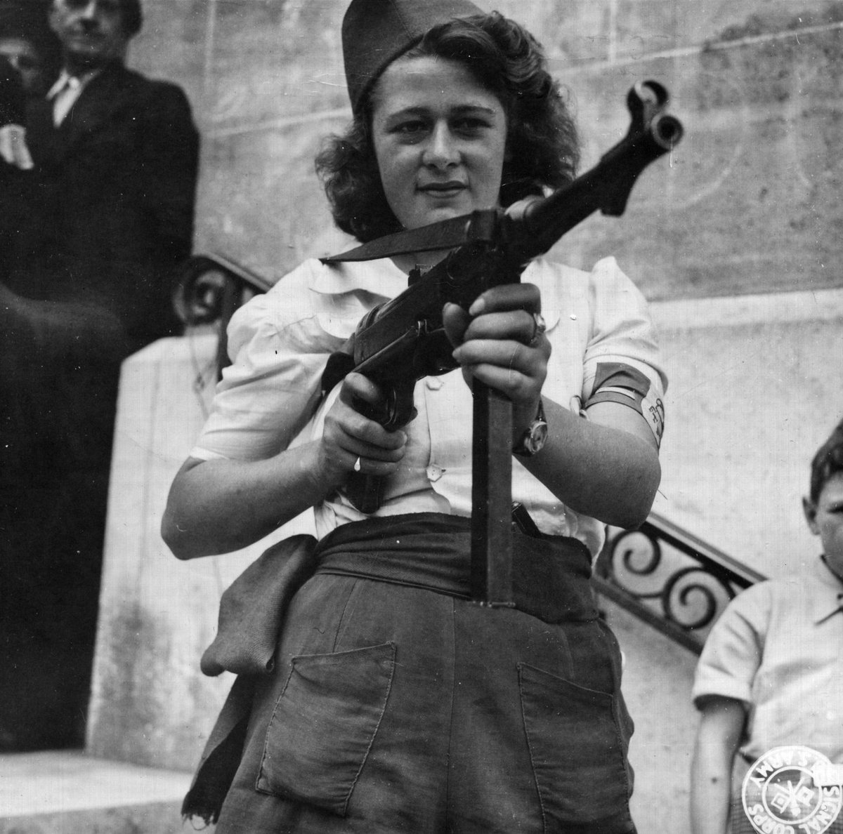 This is Simone Segouin, an incredible resistance fighter. Her first mission was to steal a Nazi’s bike, and thereafter went on with her team to derail a train, blow up bridges, arrest 25 Nazis in a single day, and pretty much liberate France.

She’s still alive at the age of 97!