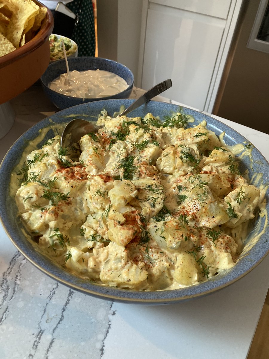 We might be in #England but we can still put up that #yellowpotatosalad like we do back home in #houston.