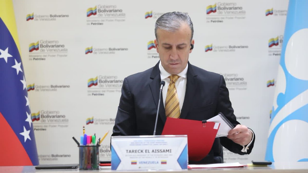 gabodelared28's tweet photo. Muy buenos intervención de nuestro Vicepresidente Sectorial Económico @TareckPSUV en la reunión de la OPEP+
#PdvsaEnVictoria
@NicolasMaduro
@ConCiliaFlores https://t.co/6jTpTW7uBk