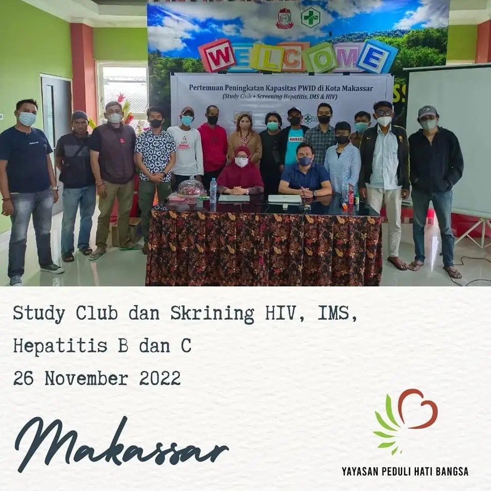 HatiPeduli's tweet photo. Makassar, South Sulawesi (26/11/2022) Study Club and Screening for Hepatitis B, C, HIV, and STI.

#EliminateHepatitis
#communitybasedscreening https://t.co/5yI5jInliM