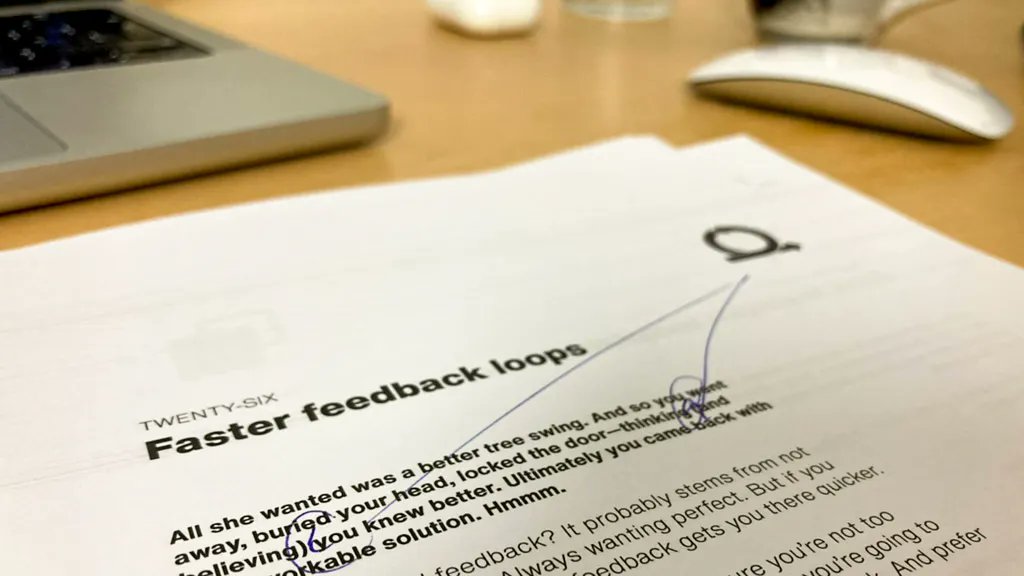 Fast feedback loops are essential. 
Especially when leading people.

#leadershipmatters 
#editing