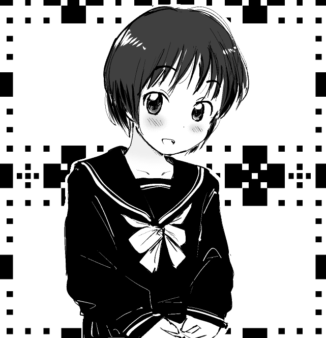 最近は
黒髪ショート+黒(濃紺)セーラーの組み合わせが
大好きです。 