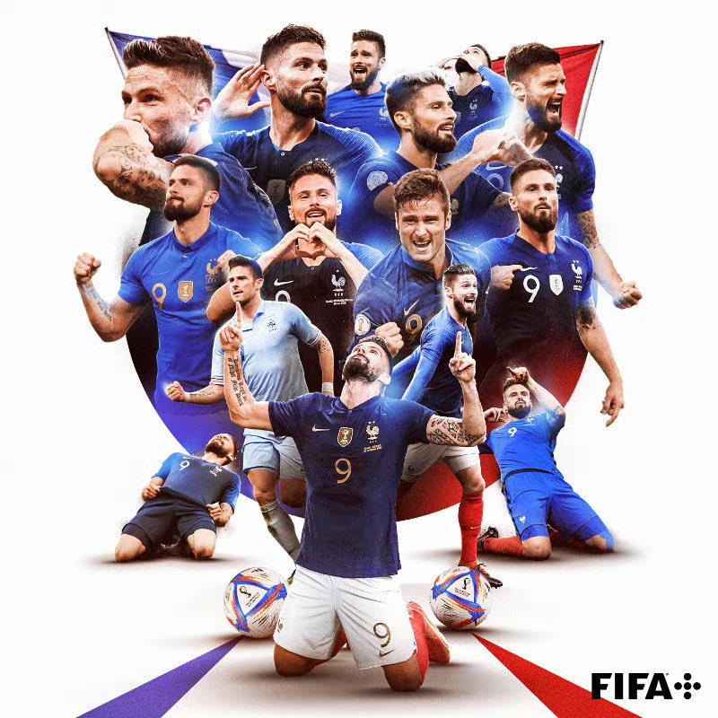 MetaFootballWd's tweet photo. ⚽️French national team's all-time goalscorer Wang - Giroud!
#FrancevsPoland 
⚽️#QatarWorldCup2022
🔥Join #MetaFootballWorld
🎉Guess the World Cup
https://t.co/jejEWEHTXg
#FIFAWorldCup https://t.co/eJkZl6ArbM
