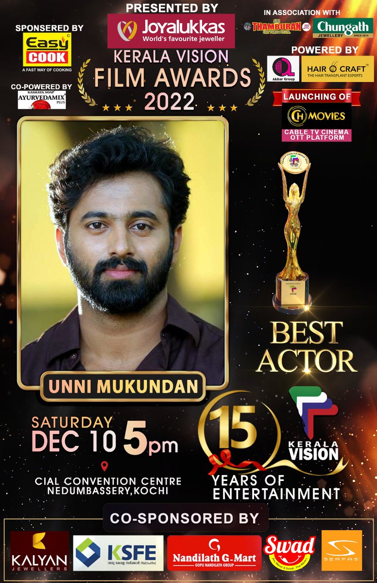 Congratulations !! Unniyettan 🤩🥰

@Iamunnimukundan

#unnimukundan #VishnuMohan #meppadiyan @UMFPvtLtd #umf #KeralaVisionFilmawards2022