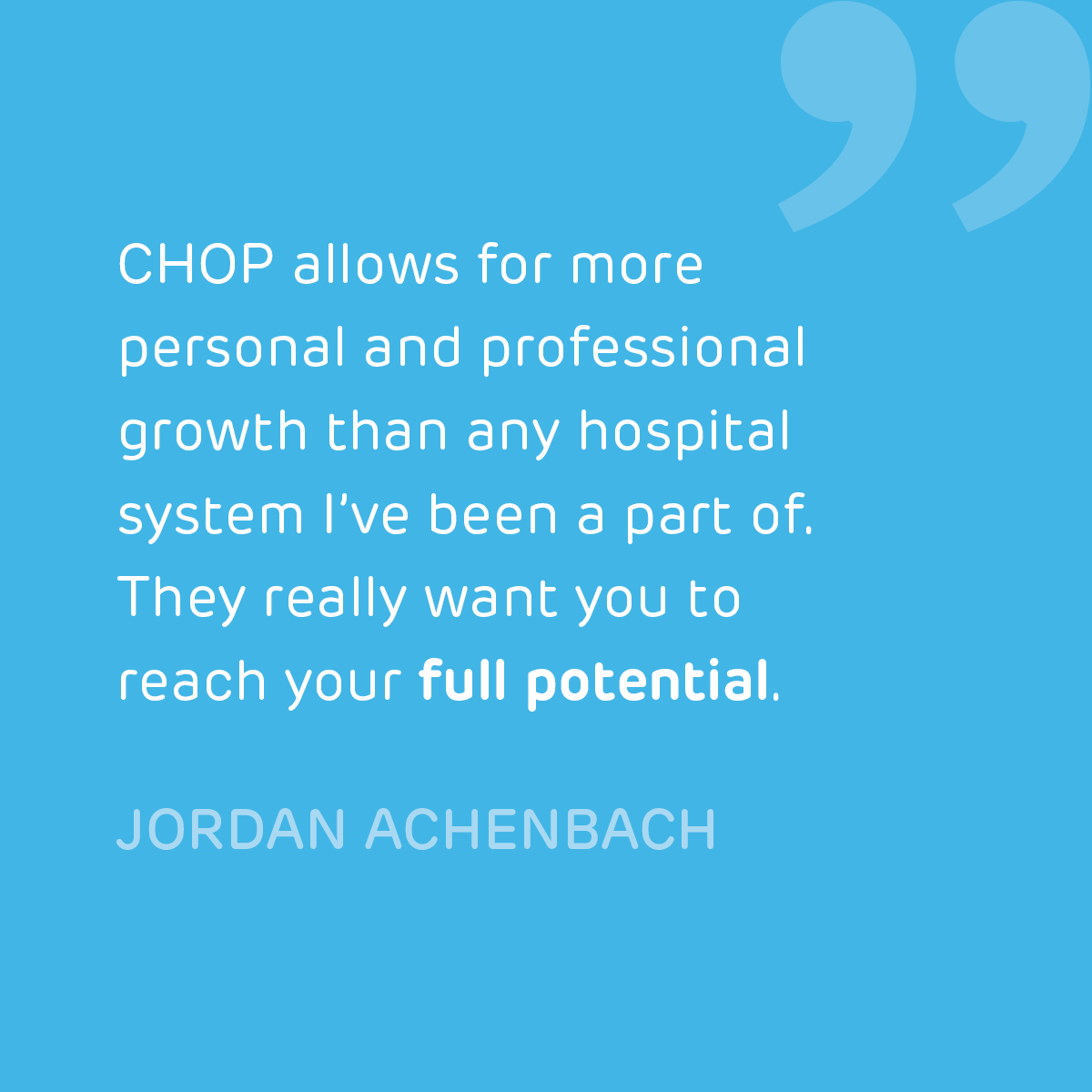 Jordan Achenbach—a medical technologist in CHOP's Infectious Disease Diagnostics Laboratory—and her colleagues have monthly check-ins with leadership to make sure they're on track to achieve their goals. And that's #workgoals.

Explore #lab careers:  bit.ly/3W4947F