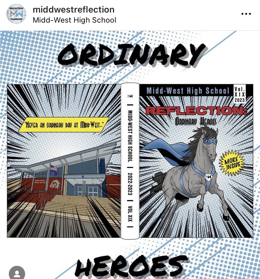 PAYearbookGals's tweet photo. The Reflections marketing team at Midd-West High School has shared their 2023 cover, promoted yearbook and ad deadlines, and shown off a ton of great pictures from events they've been shooting this year. Nice job, gang! Follow them on Instagram @middwestreflection  #socialsunday https://t.co/7nyVkW8L7L