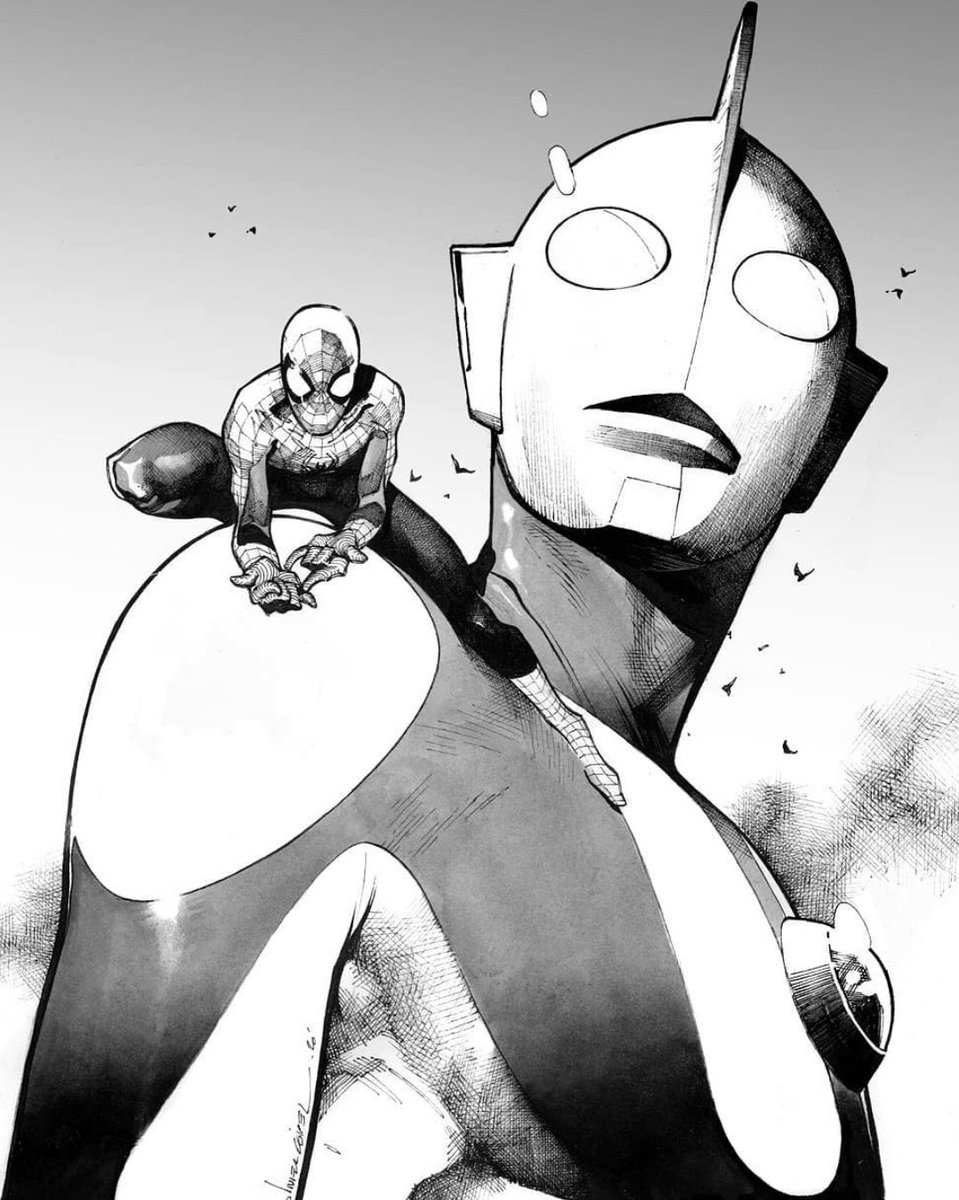 Spidey and Ultraman by Olivier Coipel.