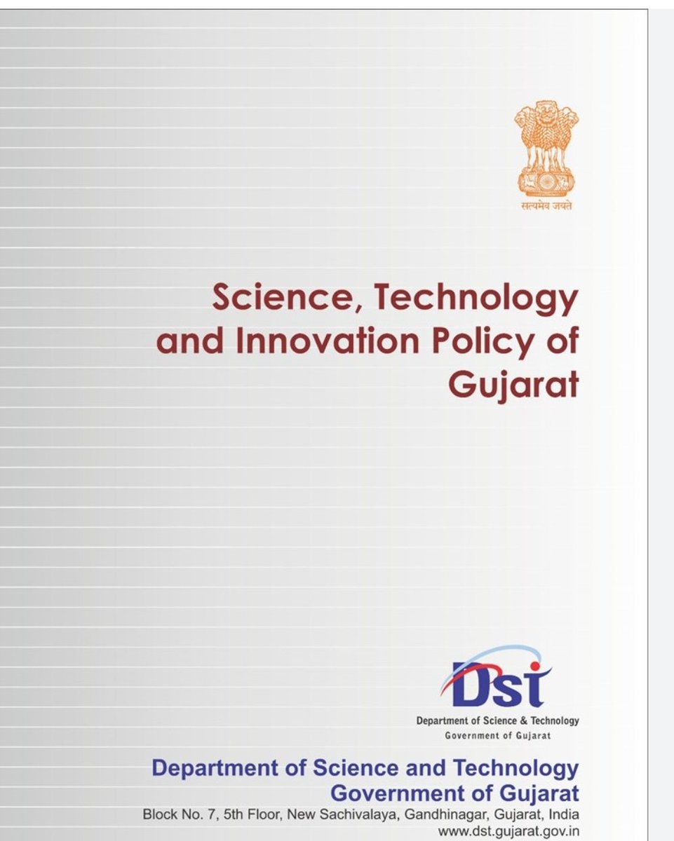 Scientific Research can solve societal problems.

It makes life and livelihood better.

Through the #STIPolicy of #Gujarat, @InfoGujcost promote societal impact of research for #missionLiFE.

@narottamsahoo @InfoGujcost @vnehra @dstGujarat @IndiaDST