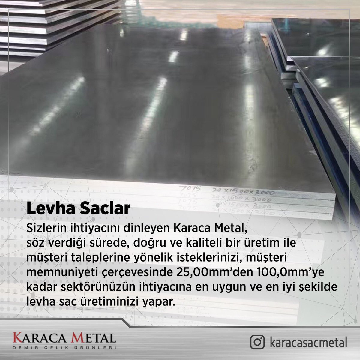 KARACAMETALL's tweet photo. 📦 Fiyat, Detaylı Bilgi ve Sipariş için;
📞 (0212) 549 21 43
🌐 https://t.co/UPB3BoIz6G
📩 info@karacametal.com

#dkpsac #galvanizlisac #hrpsac #baklavalısac #kutuprofil #demirprofil #galvanizprofil #demirboru #profilkesim #borukesim #sackesim #sacbüküm #karacametal #karacasac https://t.co/ybLR6RUWiO