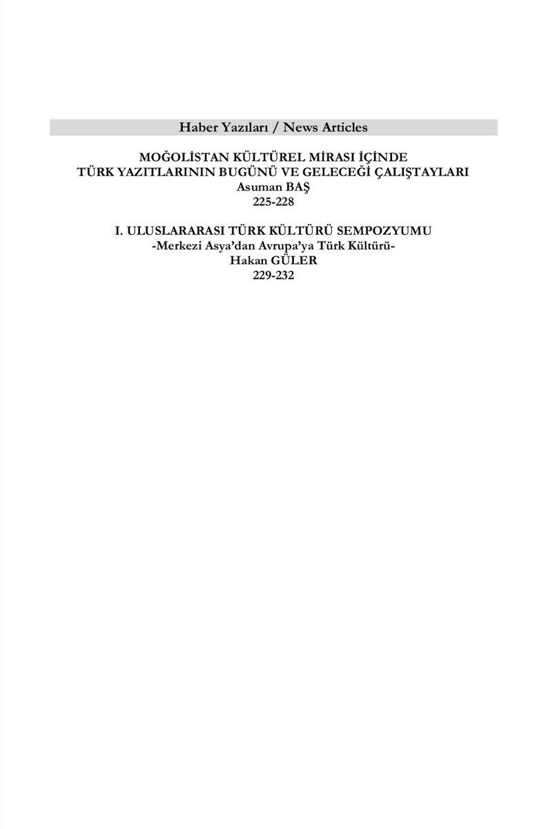 Türk Kültürü dergisinin 2022/2. sayısı yayımlandı. 60. yılına erişen derginin bu sayısında, Moğolistan’da yeni keşfedilen yazıtların ilk ilmi yayımlarının yanı sıra yeni görüş ve önerilerin dile getirildiği çok kıymetli makaleler yer alıyor. turkkulturu.org.tr/turk-kulturu-2…