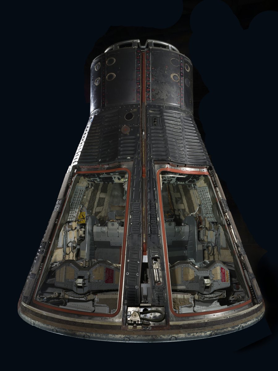 On this day in 1965, Frank Borman and Jim Lovell launched on the Gemini VII mission in this spacecraft to show that humans could survive in weightlessness for 14 days. Gemini VII was also Gemini VI-A's target vehicle for the world's first space rendezvous. #AirSpacePhoto