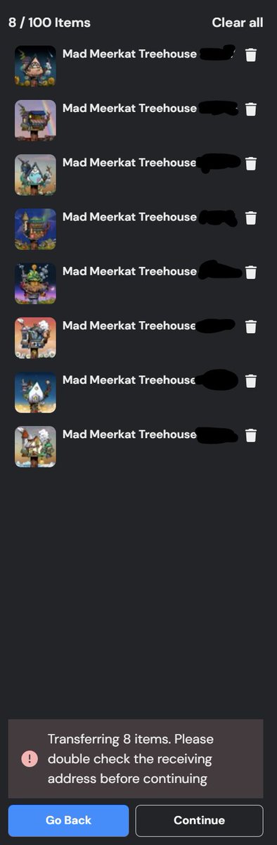 #DidYouKnow that <a href="/EbisusBay/">Ebisu's Bay | GameFi - NFT Market - DEX</a> Marketplace supports batch listing and transfer of NFTs on <a href="/cronos_chain/">Cronos</a> Transferring all of these took me just 10 seconds and 3.73 CRO in gas! Also utilized my <a href="/Cronos_domains/">Cronos Name Service || cns.cro</a> CNS name for added convenience! #Web3 #CronosNFT #crofam