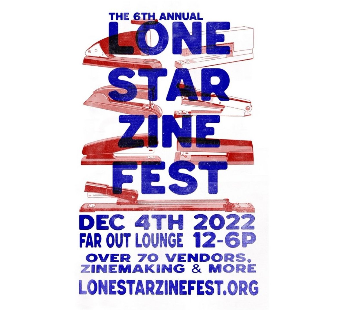 #LoneStarZineFest is today at Far Out Lounge in #ATX from 12 PM - 6 PM! See you there! #LSZF