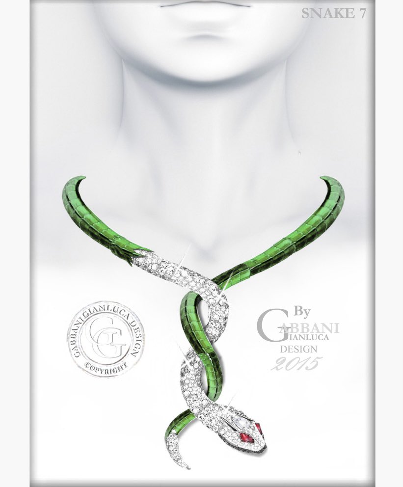 GGabbani's tweet photo. There are many #snakes in the research and originality effect. #gianlucagabbani #design #diamonds #madeinitaly #luxury #serpentjewelry #serpente #serpenti #snake #tattoo #highjewelrydesign #istajewelry #redcarpet #poison #drawing #paris #milano #newyorkcity #rubi #emerald https://t.co/freY0M5alm