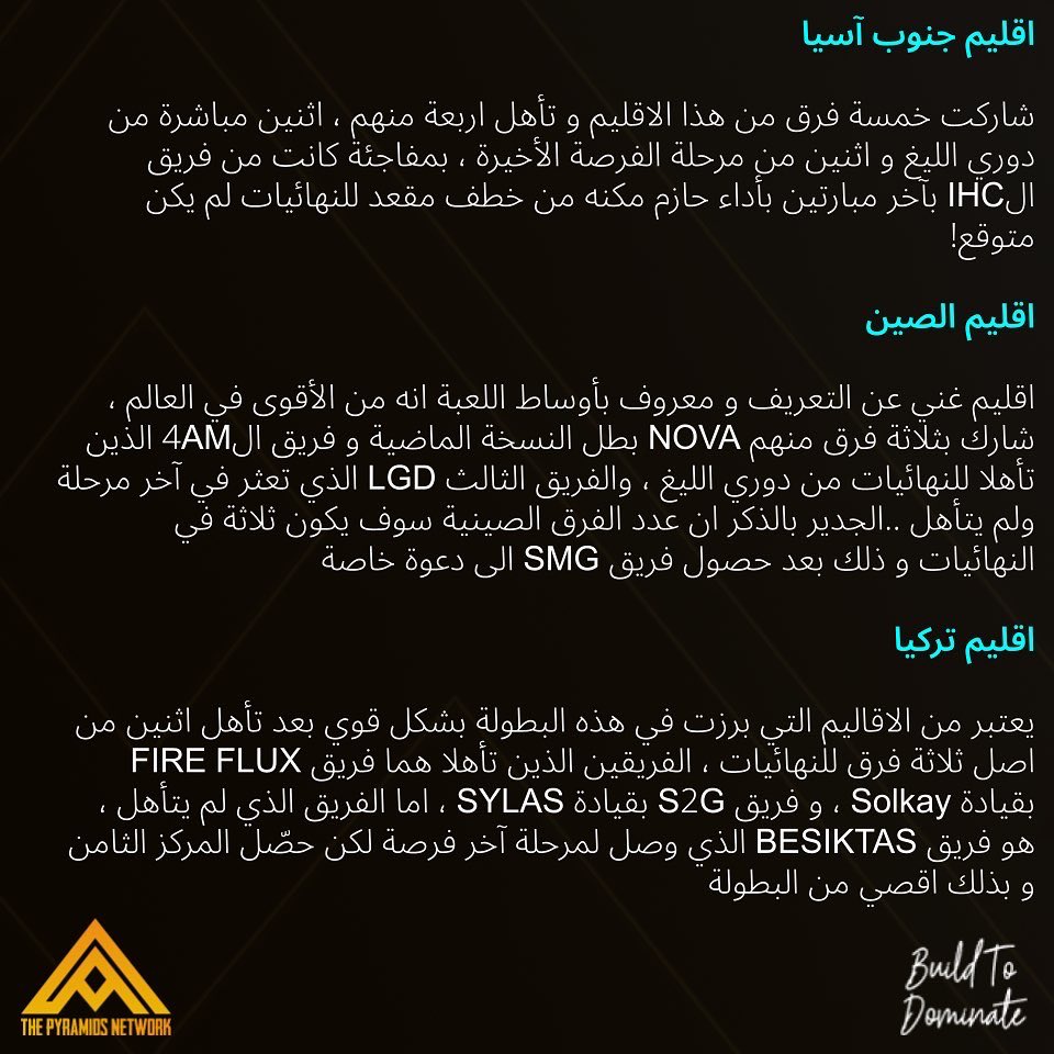 PyramidsNetwork's tweet image. PMGC FINALS 2022 🏆

وصلنا الى بداية النهاية ، و للأسف الاقليم العربي بعد ان كانت له الحصة الاكبر في عدد المشاركات من بعد تايلاند ، خمسة مقاعد ، خمسة فرق في البطولة و لم يتأهل منهم أحد ! 

#pyramids_network  #Esports
