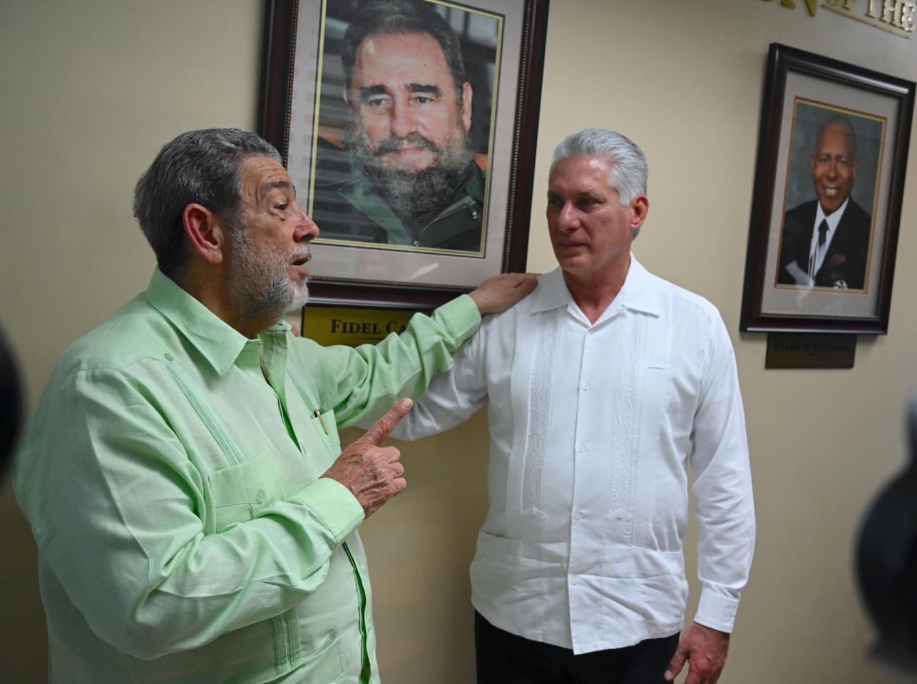 Ralph Gonsalves on Twitter: "My friend H.E Miguel Diaz-Canel, president of the Republic of Cuba, is on an official visit to SVG and tours the AIA, that benefited significantly from the generosity