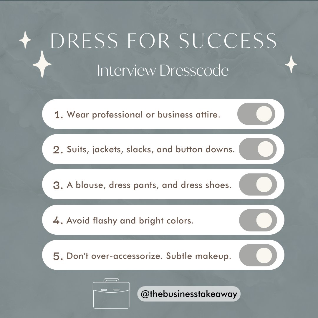 TBTOFFICIAL_'s tweet photo. Always make sure to do your fair share of research on the company beforehand to see their work style and ethic. Attire is crucial when it comes to interviews, because physical appearance is the first impression interviewers get of you. 

#interview #interviewdresscode https://t.co/Tp40gBgEeu