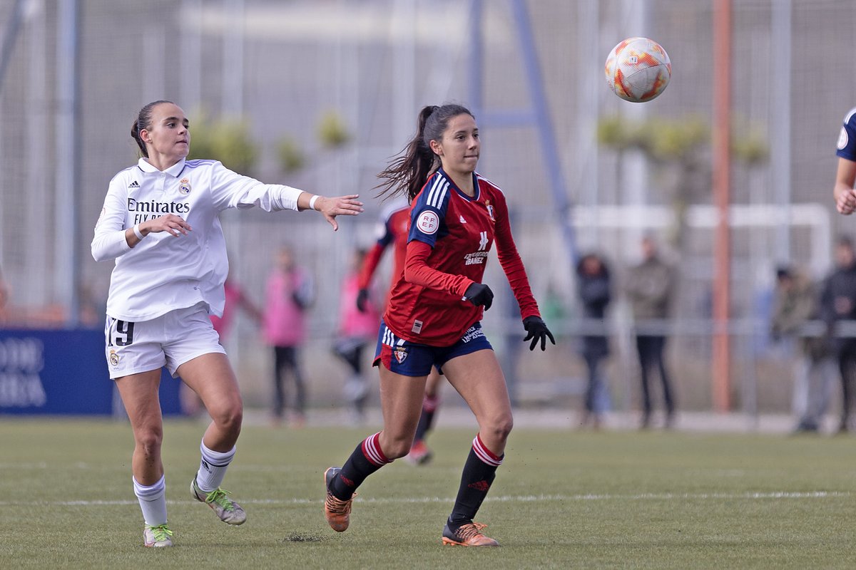 Osasuna_fem's tweet photo. 🤩 #OsasunaFem 'B' ha conseguido una brillante victoria frente al filial del @realmadridfem (2-0) en el encuentro de Segunda Federación disputado este mediodía. 

👏 Bikain, neskak, zorionak! https://t.co/uUwuUlFexk