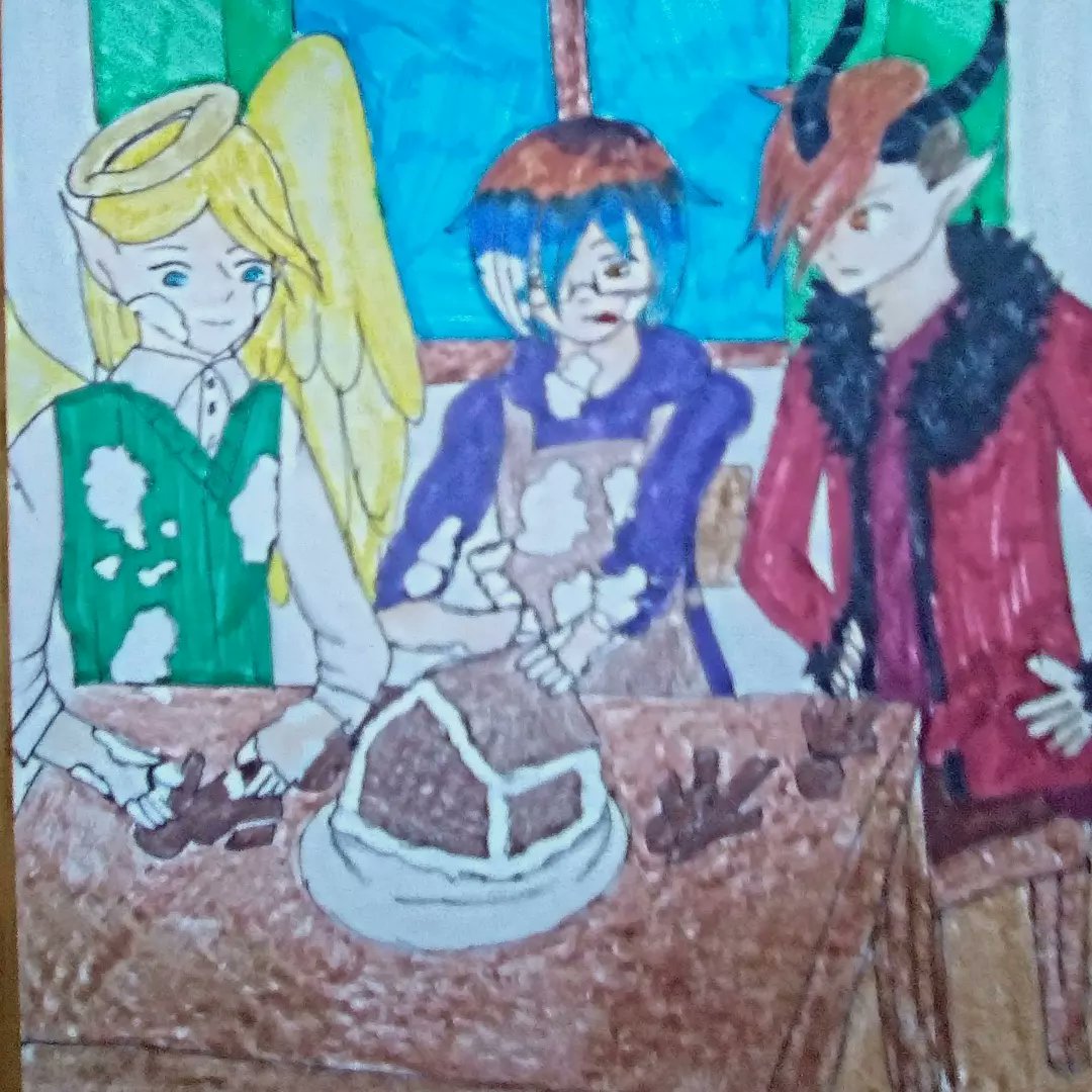 Daemons_world's tweet photo. Day 4 - Gingerbread House/Man
#gingerbreadhouse #gingerbreadman #gingerbread #christmasartprompts #holidayartprompts #xmasartprompts #markers #markerart #ocart #originalcharacter #originalcharacterartwork #ocdrawing #messmaking #drawing #traditionaldrawing #traditionalart https://t.co/ksDDGBRdK8