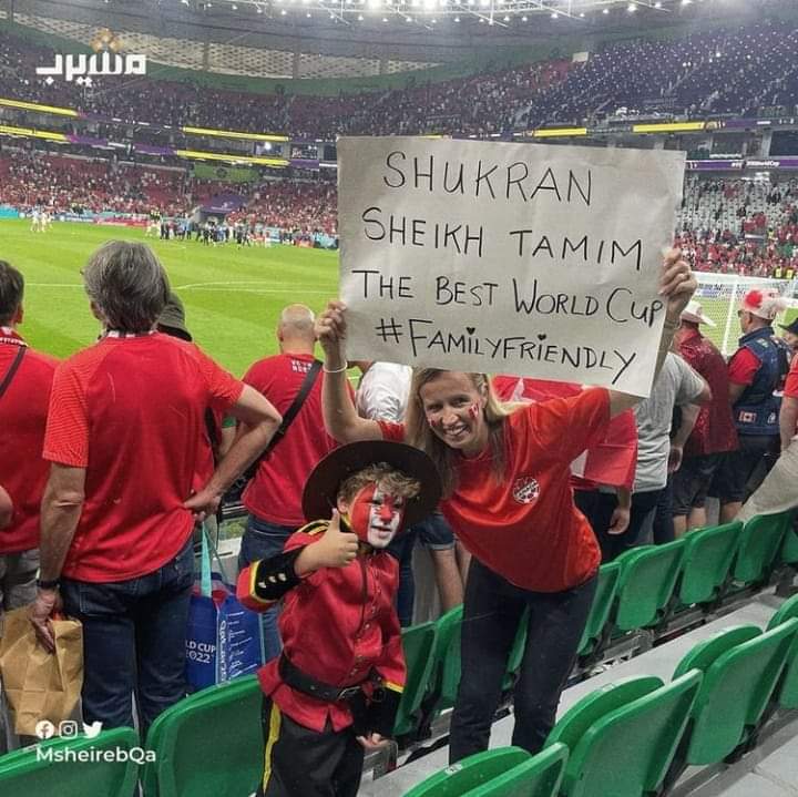 Muhamed_Erdogan's tweet image. مشجعة كندية : 
&quot;شكراً شيخ تميم، هذه أفضل كأس عالم مناسبة للعائلة&quot;.

و بريطانية تثني على منع الاختلاط في القطارات القطرية..
وأخريات فرحن بعدم التعرض للتحرش والكلام البذيء.

الاسلام وحده من صان كرامة وحقوق النساء والرجال.