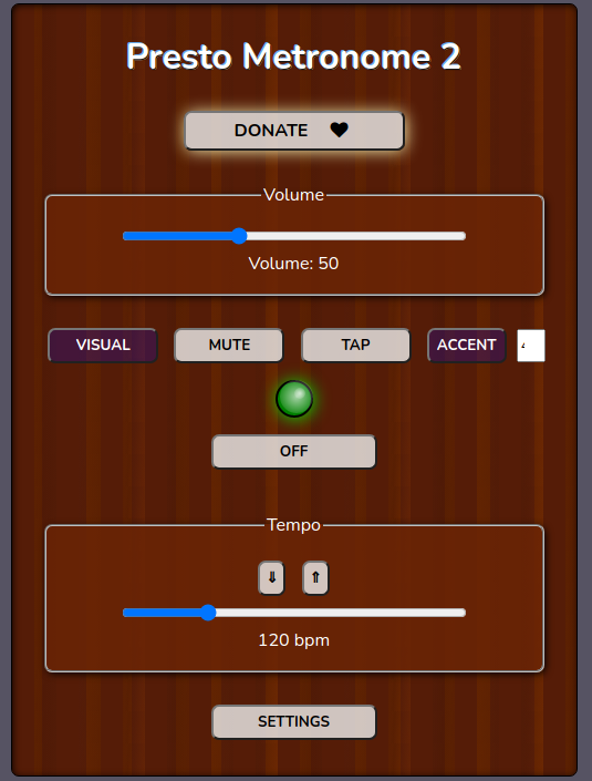 Forgot I made this totally #free metronome #musicians &amp; #musicstudents for all devices #PWA robwest.ca/presto/