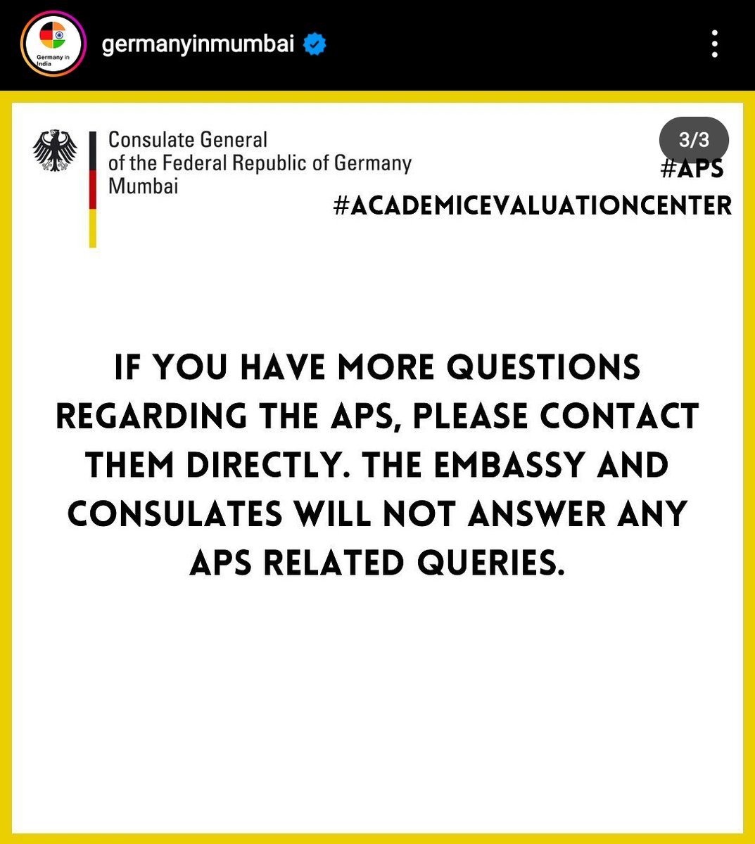 malviws's tweet photo. What kind of an excuse is that? Changes should be made to make things easier, not complicate it even more. And if you can't take responsibility of APS, why make it mandatory in the first place? Why toy with students lives?
@GermanyinMumbai @GermanyinIndia https://t.co/NGl4o5hfMb